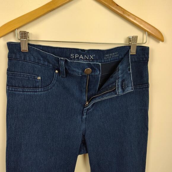 Spanx Jeans Womens 29 Blue The Slim X Super Skinny High Rise Stretch Denim - Picture 5 of 15